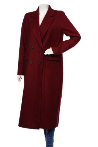 Дамско палто Nife, Размер XL, Цвят Червен, 64% акрил, 30% полиестер, 6% вълна, Цена 77,80 лв.