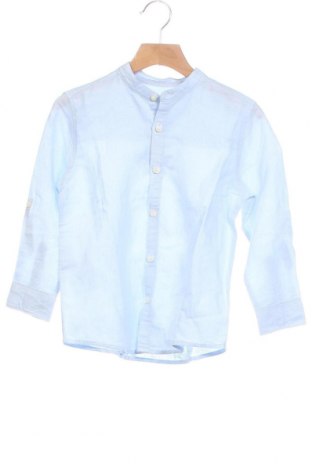 Dziecięca koszula Mango, Rozmiar 5-6y/ 116-122 cm, Kolor Niebieski, 65% len, 35% bawełna, Cena 73,57 zł