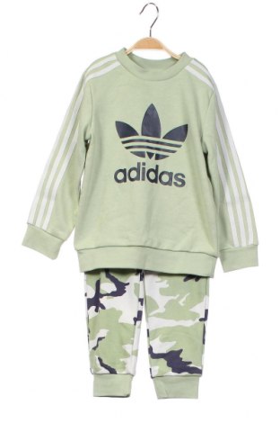 Kinder Trainingsanzug Adidas Originals, Größe 6-7y/ 122-128 cm, Farbe Grün, 70% Baumwolle, 30% Polyester, Preis 49,07 €