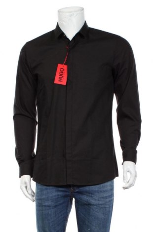 Мъжка риза Hugo Boss, Размер M, Цвят Черен, Памук, Цена 219,87 лв.