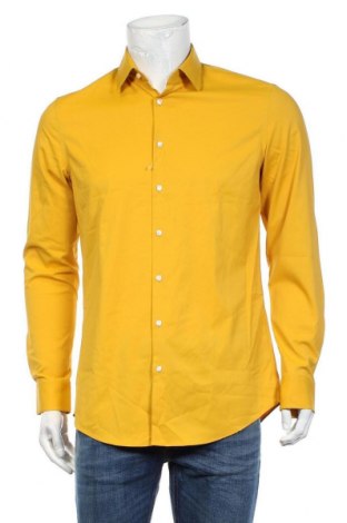 Мъжка риза Jake*s, Размер M, Цвят Жълт, 93% полиестер, 7% еластан, Цена 37,80 лв.