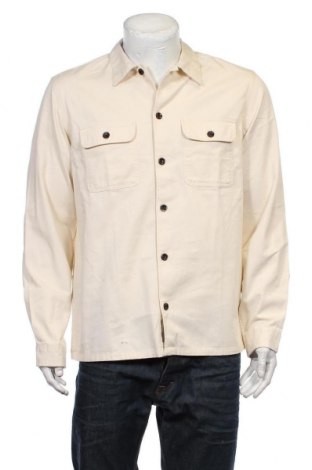 Ανδρικό πουκάμισο Originals By Jack & Jones, Μέγεθος L, Χρώμα Εκρού, 100% βαμβάκι, Τιμή 26,47 €