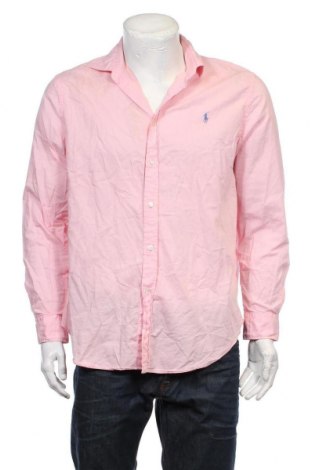 Męska koszula Polo By Ralph Lauren, Rozmiar XL, Kolor Różowy, Bawełna, Cena 517,76 zł