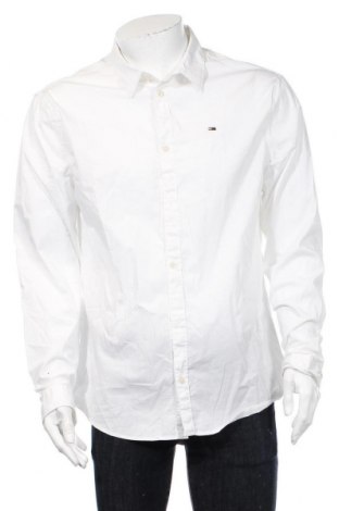 Męska koszula Tommy Hilfiger, Rozmiar XXL, Kolor Biały, 7% bawełna, 3% elastyna, Cena 357,84 zł