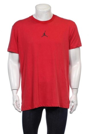 Мъжка тениска Air Jordan Nike, Размер L, Цвят Червен, 60% памук, 40% полиестер, Цена 60,20 лв.