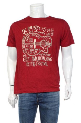 Мъжка тениска Brilliant, Размер M, Цвят Червен, Памук, Цена 11,55 лв.