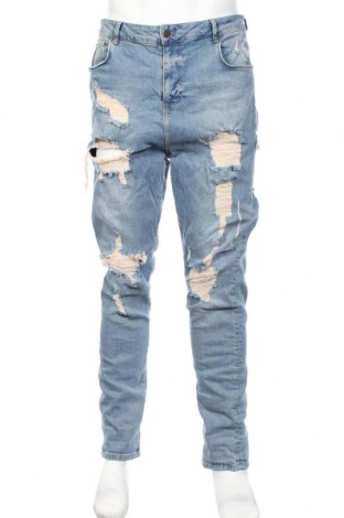 Męskie jeansy ASOS, Rozmiar L, Kolor Niebieski, 99% bawełna, 1% elastyna, Cena 157,85 zł