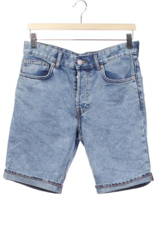 Pantaloni scurți de bărbați H&M, Mărime S, Culoare Albastru, 66% bumbac, 31% poliester, 2% viscoză, 1% elastan, Preț 84,38 Lei