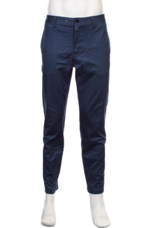 Pantaloni de bărbați River Island, Mărime L, Culoare Albastru, 98% bumbac, 2% elastan, Preț 231,91 Lei