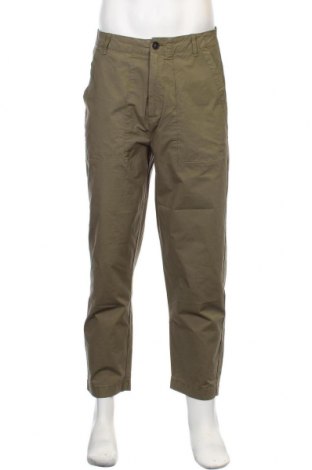 Мъжки панталон Zara, Размер M, Цвят Зелен, 96% памук, 4% еластан, Цена 31,05 лв.