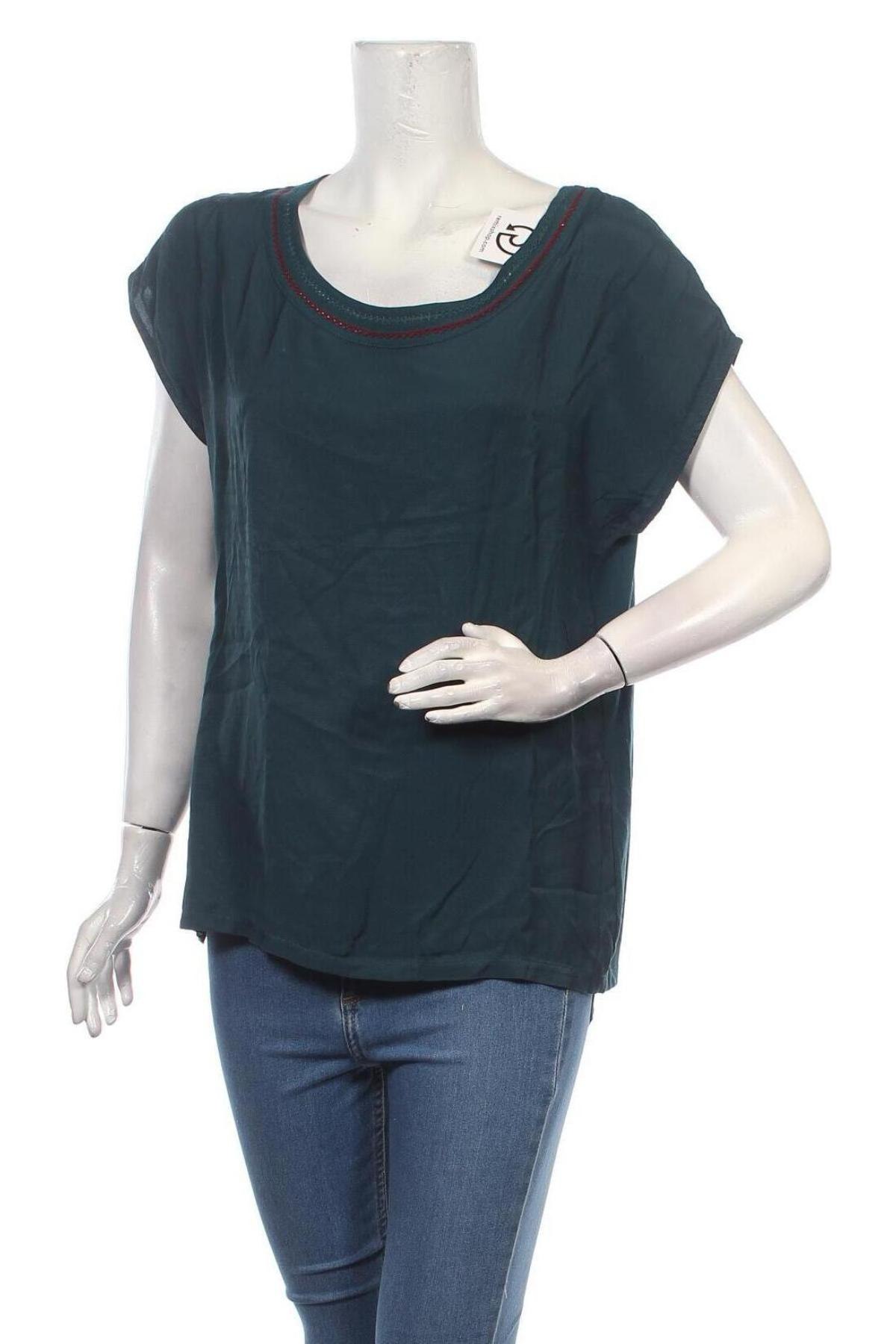 Γυναικεία μπλούζα Maison 123, Μέγεθος M, Χρώμα Πράσινο, 50% βαμβάκι, 50% μοντάλ, Τιμή 33,24 €