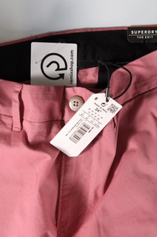 Мъжки панталон Superdry, Размер M, Цвят Розов, Цена 93,00 лв.