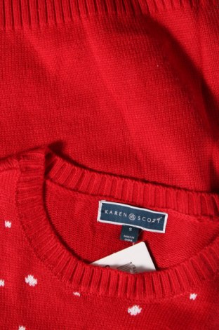 Мъжки пуловер Karen Scott, Размер S, Цвят Червен, Цена 19,78 лв.