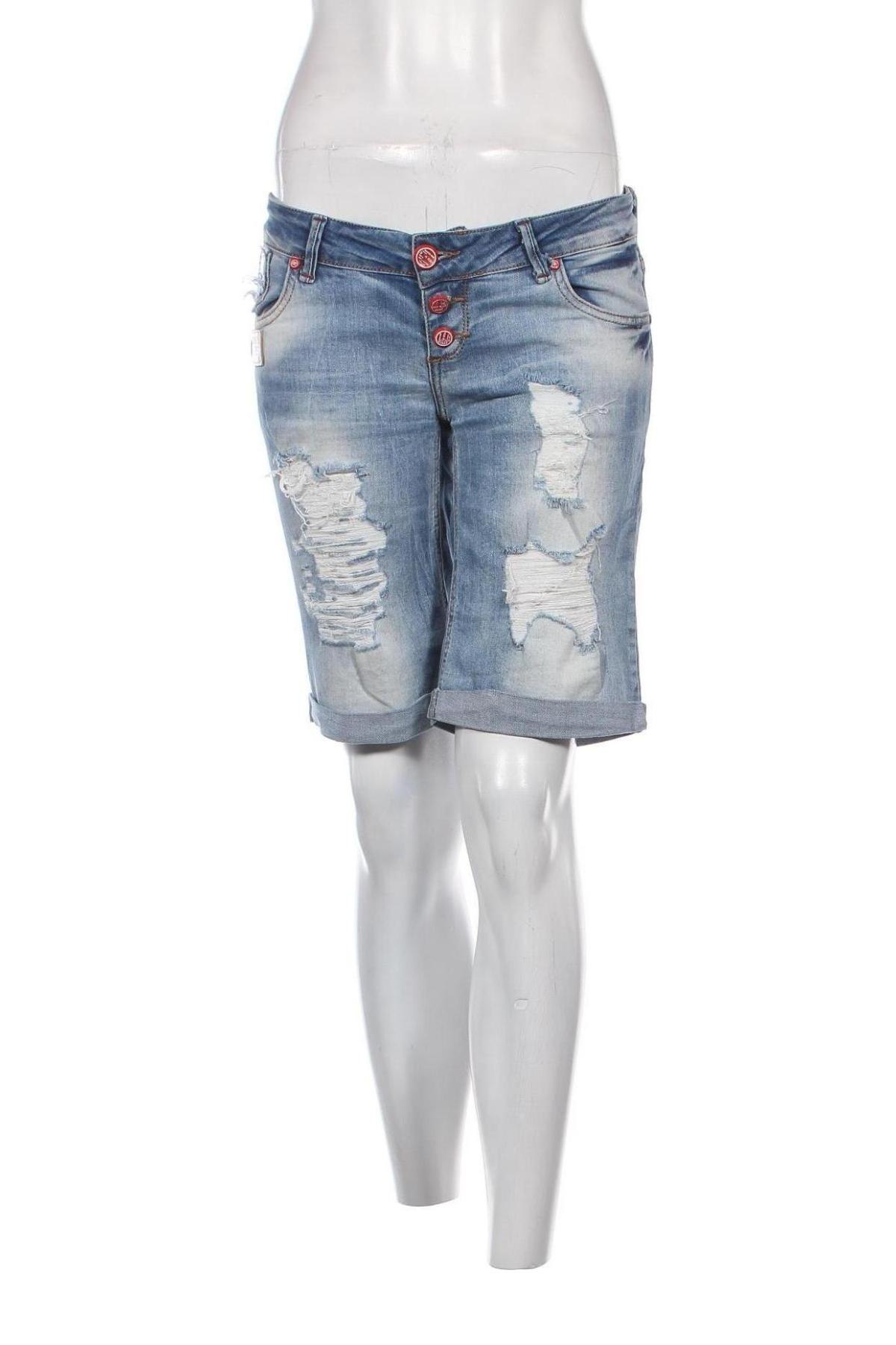 Damen Shorts Red Blue Denim, Größe M, Farbe Mehrfarbig, Preis 3,99 €