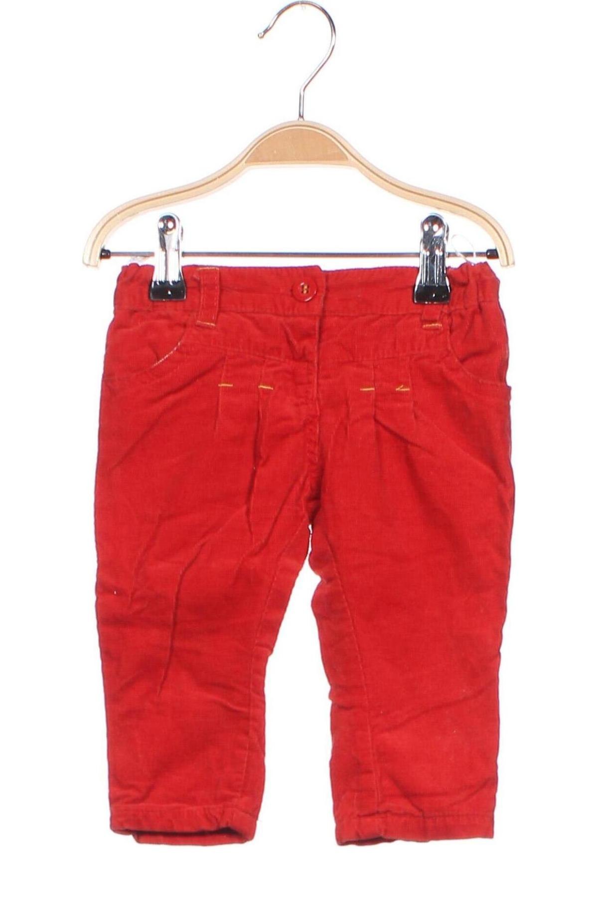 Pantaloni de catifea reiată, pentru copii Baby Club, Mărime 2-3m/ 56-62 cm, Culoare Roșu, Preț 7,38 Lei