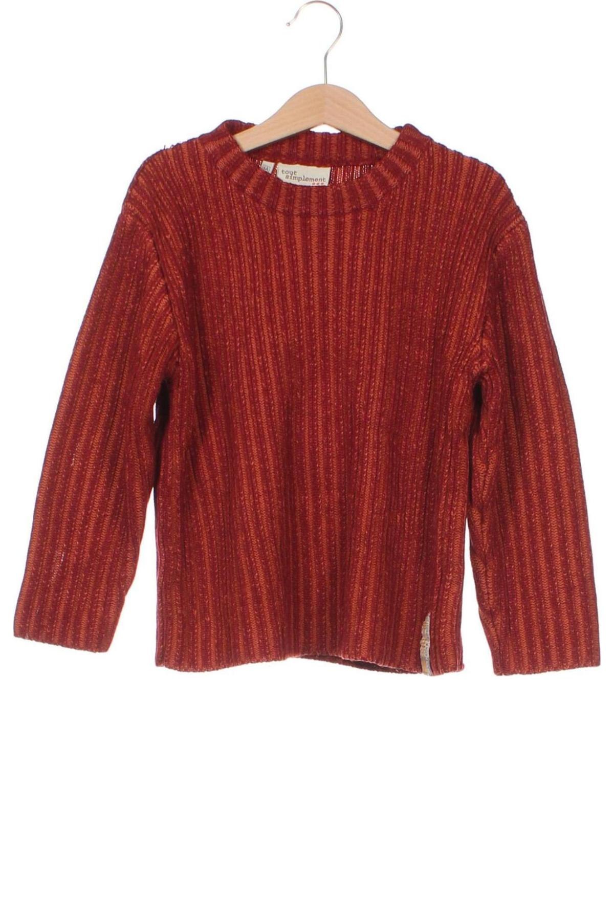 Детски пуловер Tout Simplement, Размер 6-7y/ 122-128 см, Цвят Оранжев, Цена 9,80 лв.