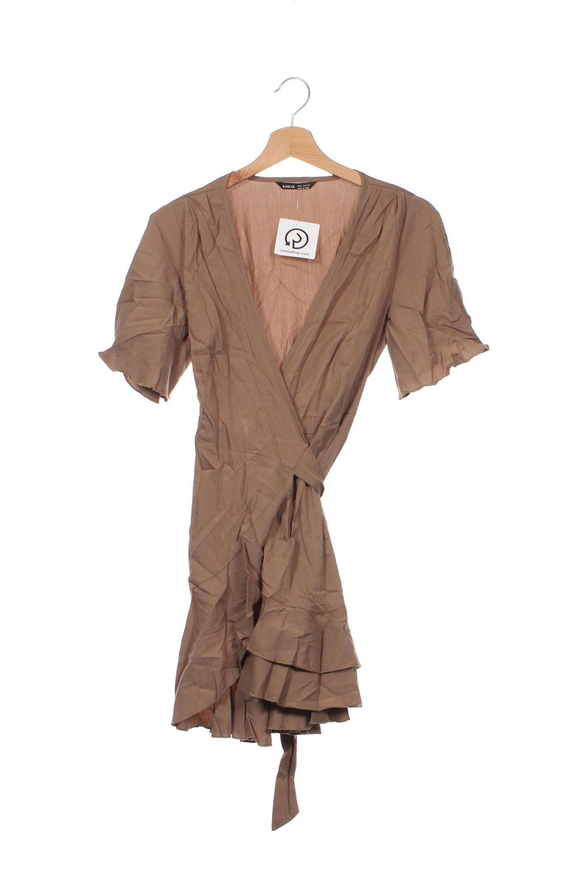 Kleid SHEIN, Größe XS, Farbe Braun, Preis 6,16 €