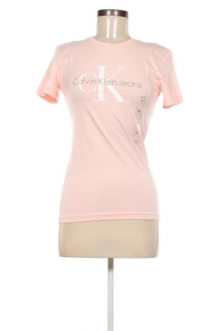 Damen T-Shirt Calvin Klein Jeans, Größe XS, Farbe Rosa, Preis 16,49 €