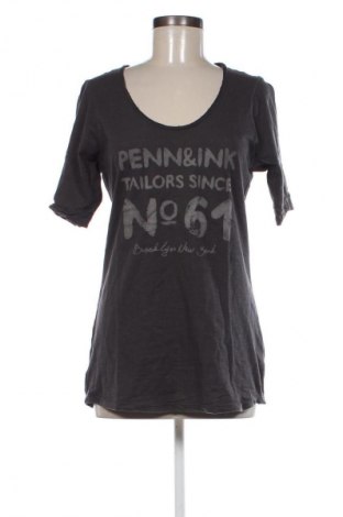 Γυναικείο t-shirt PENN&INK, Μέγεθος M, Χρώμα Γκρί, Τιμή 7,49 €