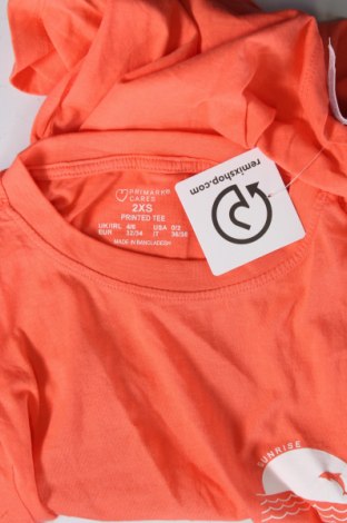 Damen T-Shirt Primark, Größe XXS, Farbe Orange, Preis € 1,99