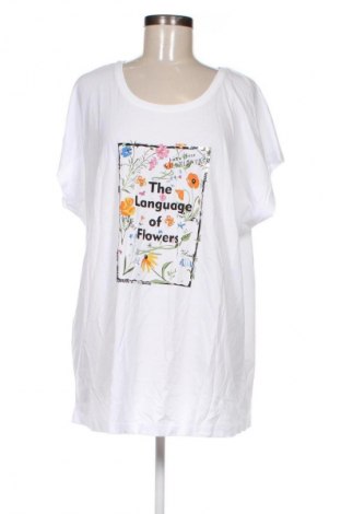 Γυναικείο t-shirt Sheego, Μέγεθος XXL, Χρώμα Λευκό, Τιμή 10,99 €