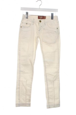 Damskie jeansy Bershka, Rozmiar XS, Kolor ecru, Cena 13,99 zł