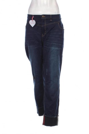 Damskie jeansy Maite Kelly by Bonprix, Rozmiar 3XL, Kolor Niebieski, Cena 163,99 zł