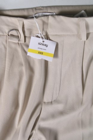 Damenhose Sinsay, Größe XXS, Farbe Ecru, Preis 5,99 €