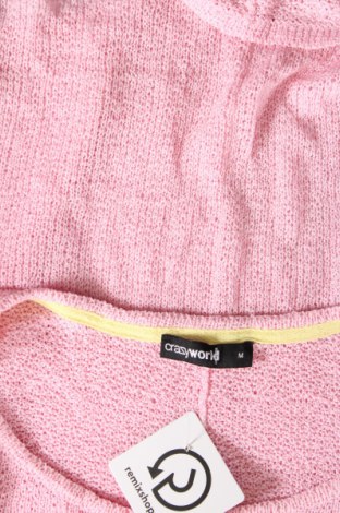 Damenpullover Crazy World, Größe M, Farbe Rosa, Preis 3,99 €