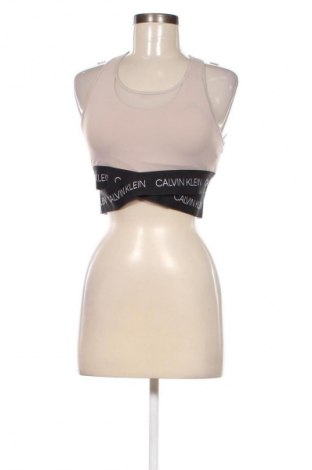 Damski sportowy top Calvin Klein, Rozmiar L, Kolor Beżowy, Cena 67,99 zł