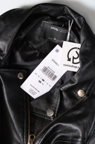 Damen Lederjacke Sinsay, Größe M, Farbe Schwarz, Preis € 34,15