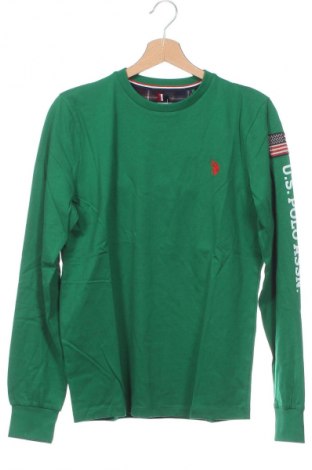 Bluză pentru copii U.S. Polo Assn., Mărime 15-18y/ 170-176 cm, Culoare Verde, Preț 151,79 Lei