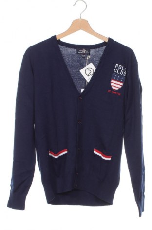 Kinder Strickjacke St.Martin polo club, Größe 15-18y/ 170-176 cm, Farbe Blau, Preis € 68,29