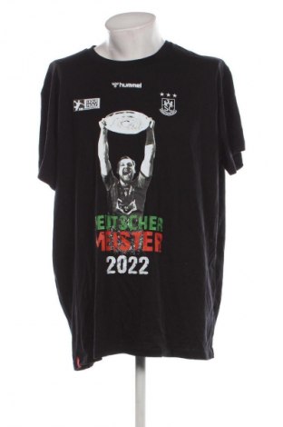 Ανδρικό t-shirt Hummel, Μέγεθος 4XL, Χρώμα Μαύρο, Τιμή 13,99 €