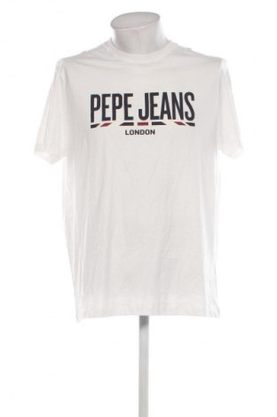 Мъжка тениска Pepe Jeans, Размер XL, Цвят Бял, Цена 39,99 лв.