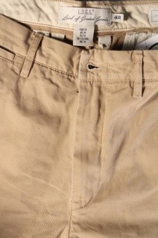 Pantaloni de bărbați H&M L.O.G.G., Mărime L, Culoare Bej, Preț 33,99 Lei