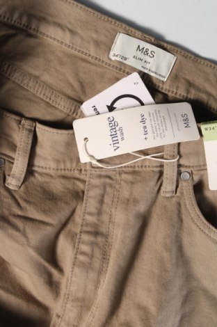 Pantaloni de bărbați Marks & Spencer, Mărime L, Culoare Bej, Preț 203,99 Lei