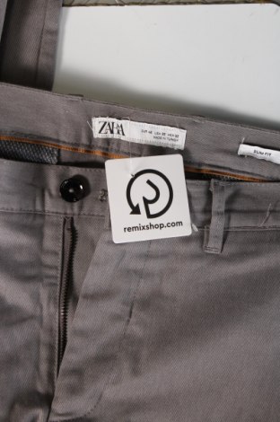 Мъжки панталон Zara, Размер M, Цвят Сив, Цена 9,49 лв.