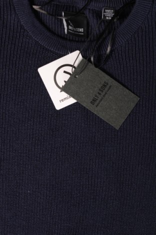 Męski sweter Only & Sons, Rozmiar M, Kolor Niebieski, Cena 78,99 zł