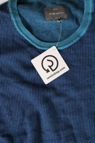 Herrenpullover Peter Werth, Größe S, Farbe Blau, Preis 7,49 €