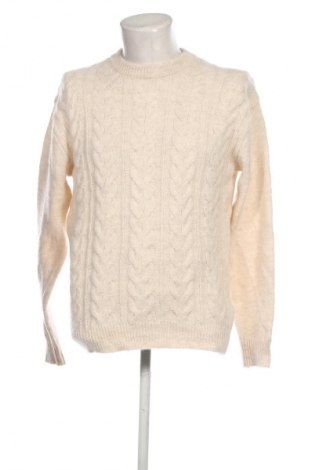 Męski sweter Pull&Bear, Rozmiar M, Kolor ecru, Cena 22,99 zł