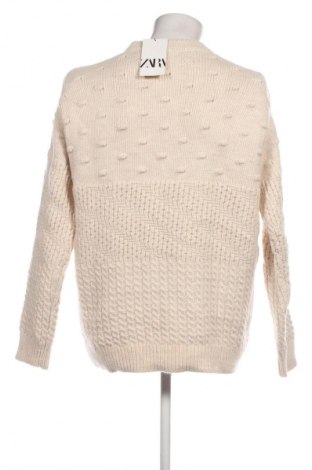 Herrenpullover Zara, Größe L, Farbe Ecru, Preis 22,99 €