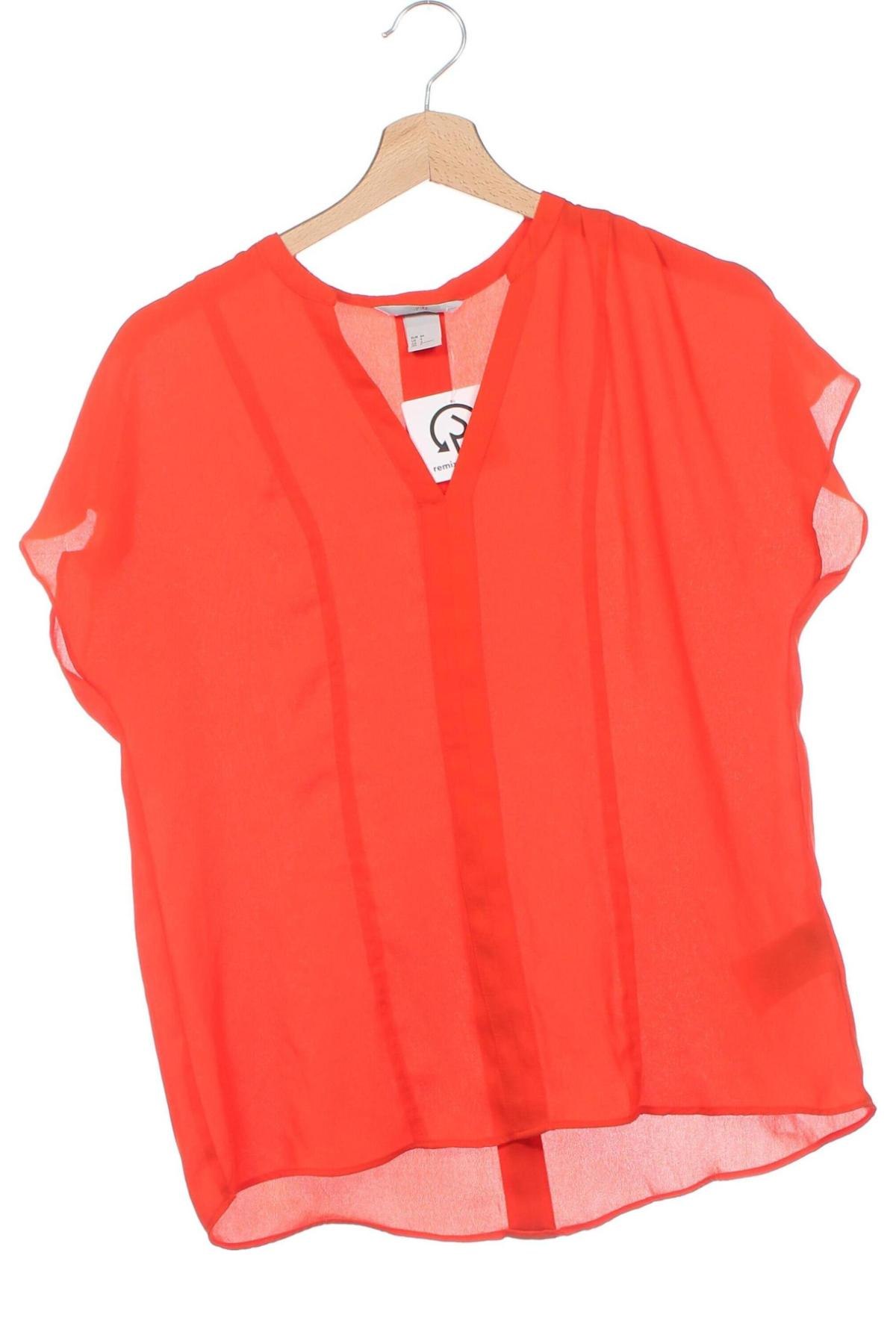 Damen Shirt H&M, Größe XS, Farbe Orange, Preis 4,99 €