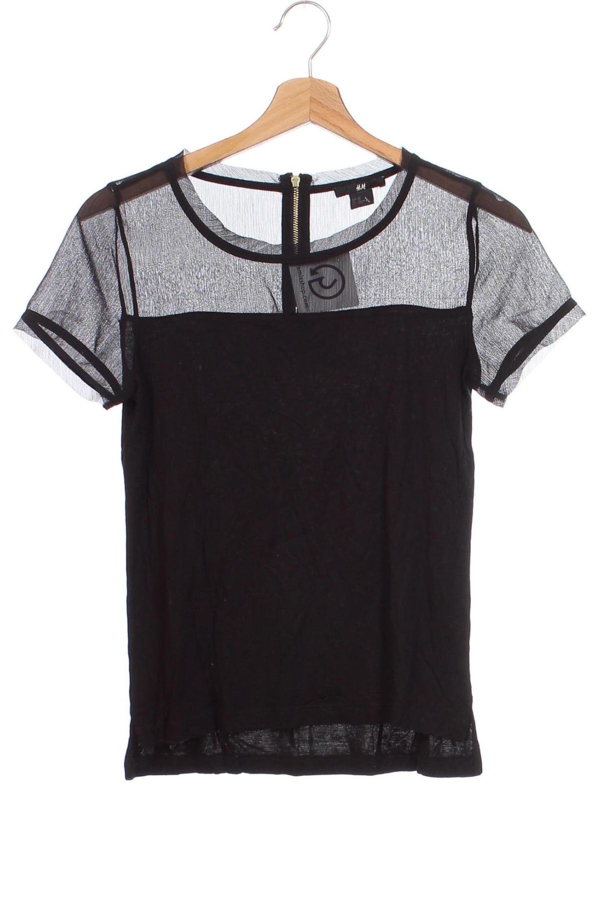 Damen Shirt H&M, Größe XS, Farbe Schwarz, Preis € 3,33