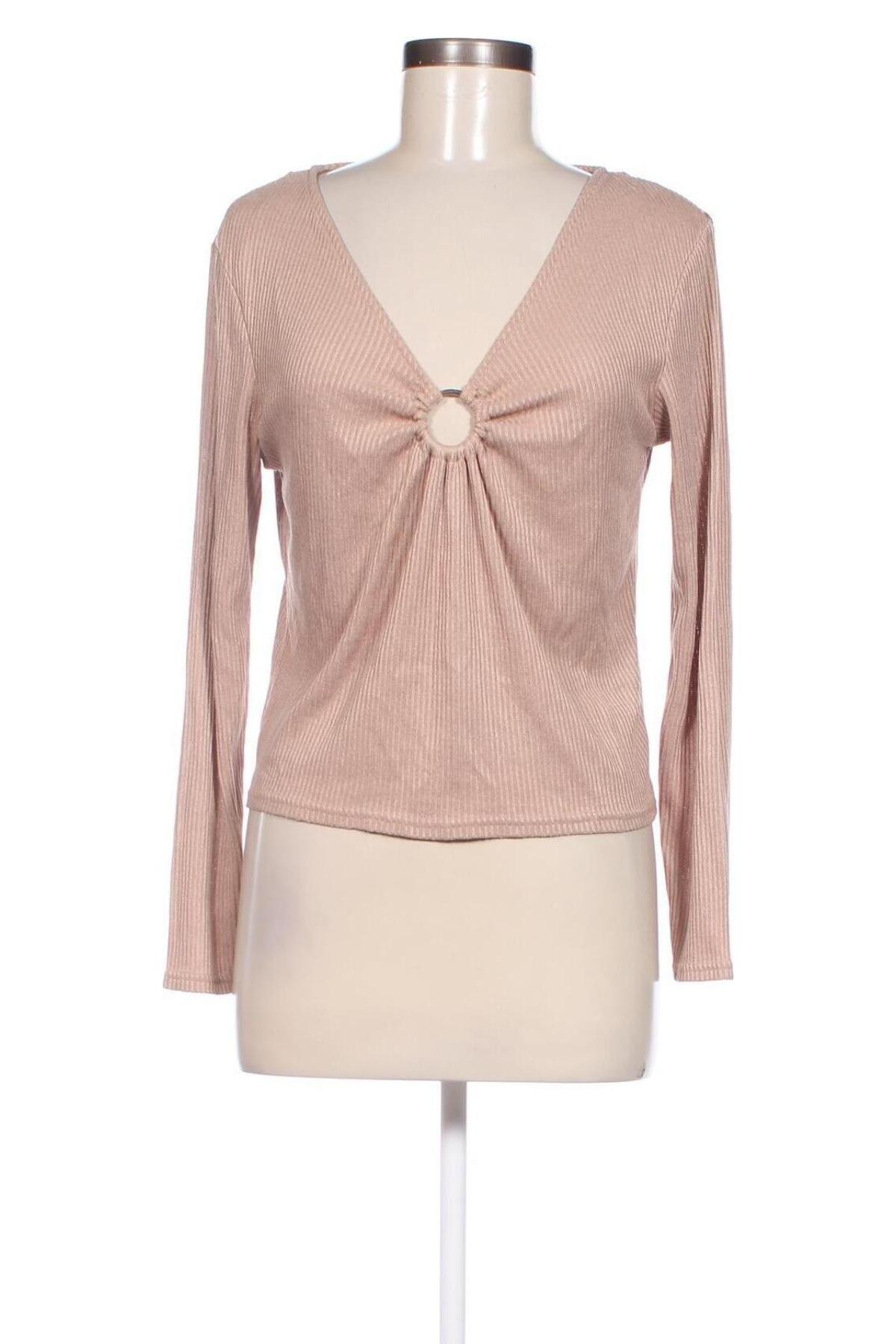 Damen Shirt H&M Divided, Größe L, Farbe Beige, Preis 4,99 €