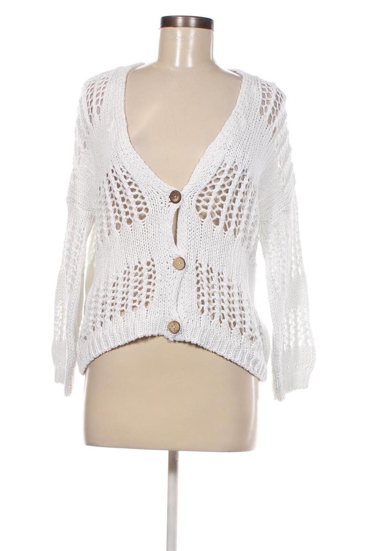 Cardigan de damă C-Ro, Mărime S, Culoare Alb, Preț 37,99 Lei