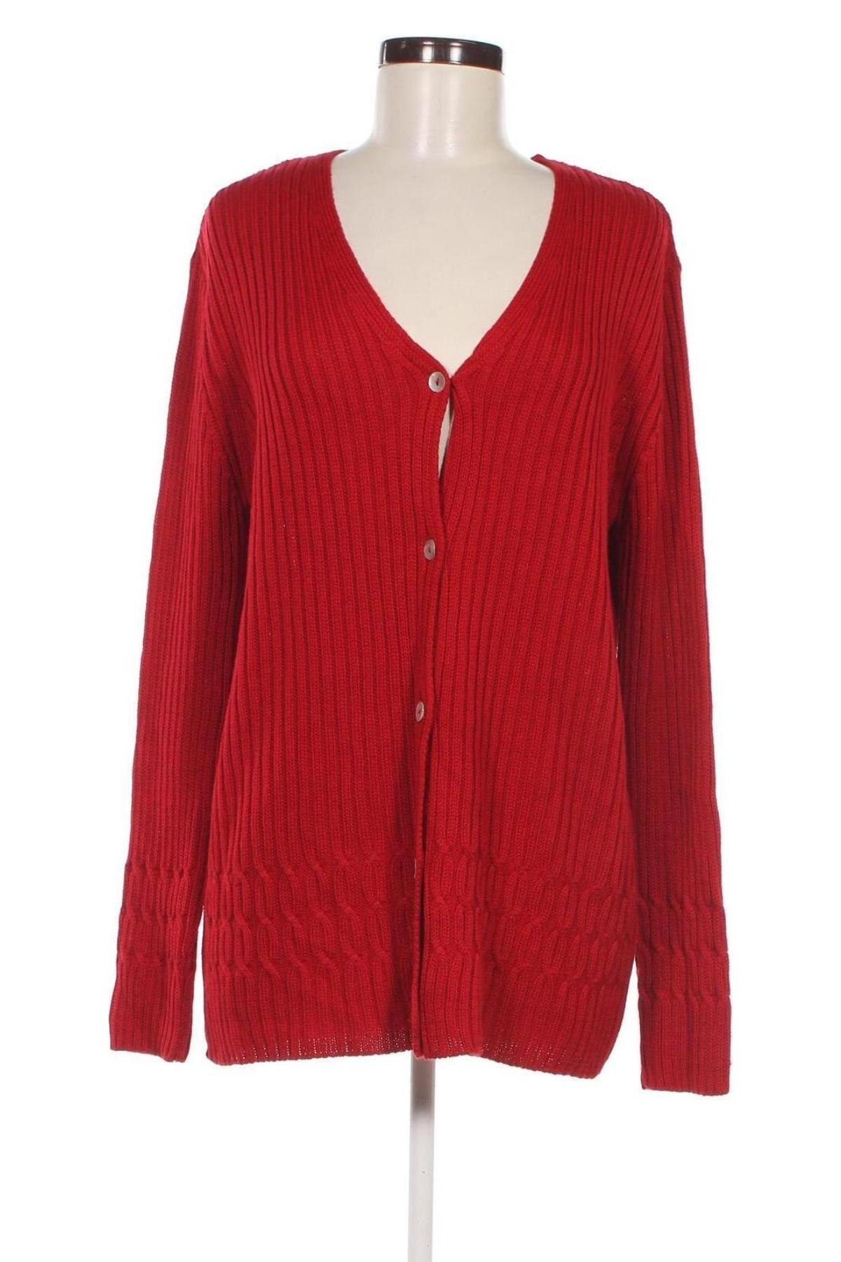 Damen Strickjacke Olsen, Größe L, Farbe Rot, Preis 12,99 €