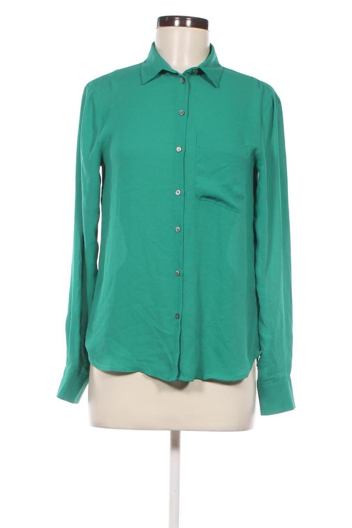 Cămașă de femei H&M, Mărime XS, Culoare Verde, Preț 21,99 Lei