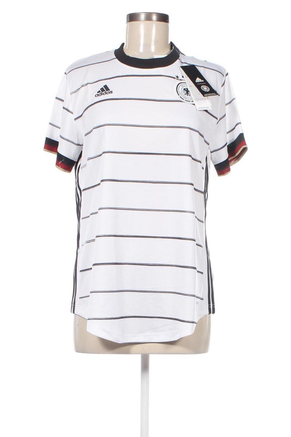 Γυναικείο t-shirt Adidas, Μέγεθος L, Χρώμα Λευκό, Τιμή 17,49 €