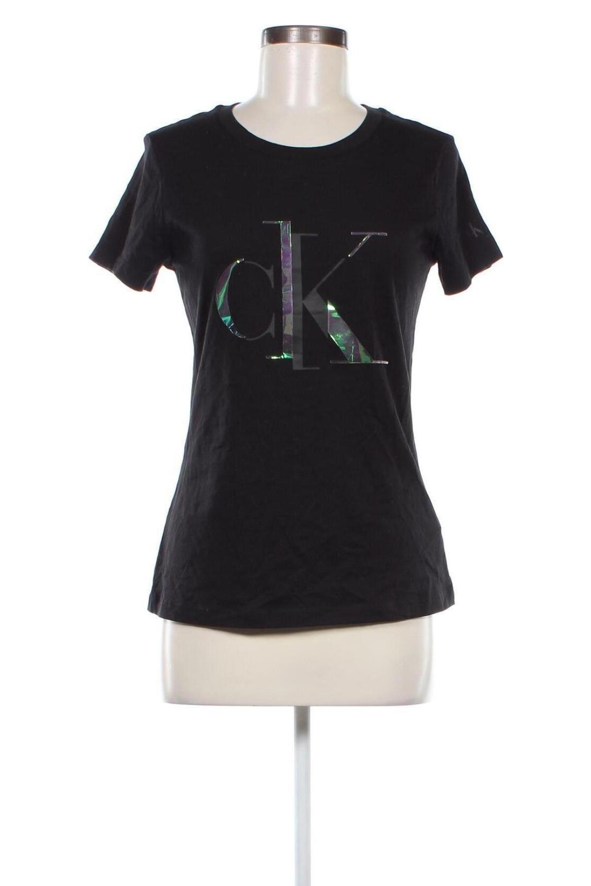 Γυναικείο t-shirt Calvin Klein, Μέγεθος M, Χρώμα Μαύρο, Τιμή 35,99 €